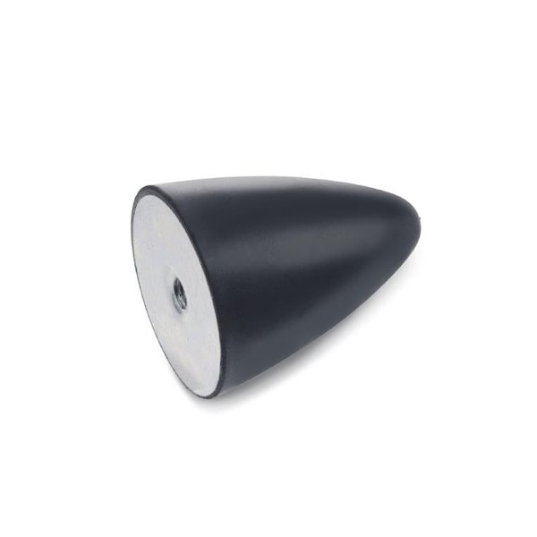 GN453.2-45-51-3/8X16-55 Rubber Bumper Cone, Stainless Tapped